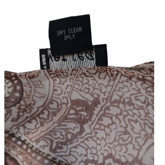 VINTAGE WET SEAL Y2K 90s Sheer‎ Top M Beaded Blouse Boho Coquette Art to Wear - Picture 9 of 11